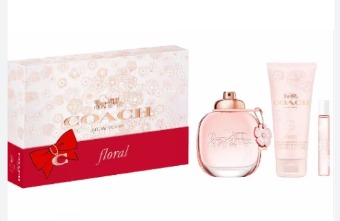 COACH NEW YORK FLORAL SET 3 PC