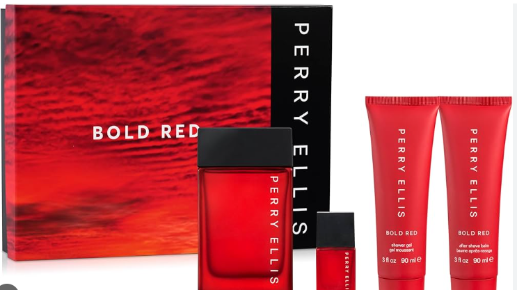 PERRY ELLIS BOLD RED GIFT SET 4 PC EDT