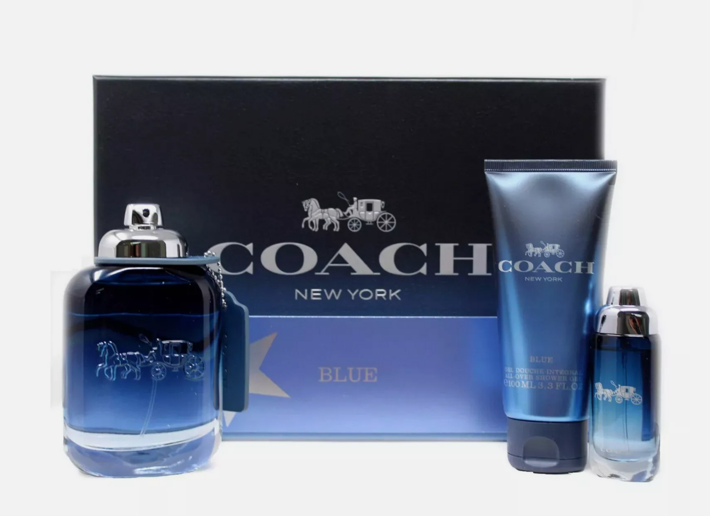 Coach New York Blue 3 Pc Set B