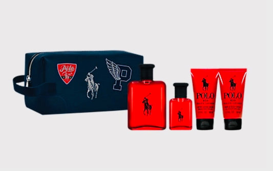 Polo Red by Ralph Lauren 5 piece set with Travel Kit EDT