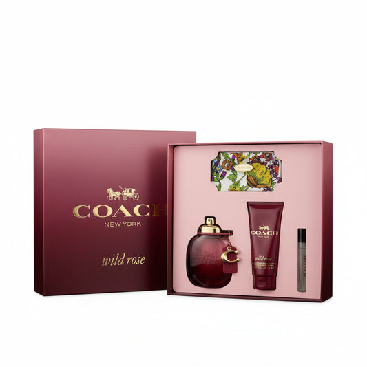 Coach Wild Rose 4 Pc Set w/Pouch