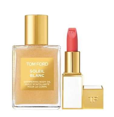 Tom Ford Soleil Blanc Shimmering Body Oil and Lip Color Set