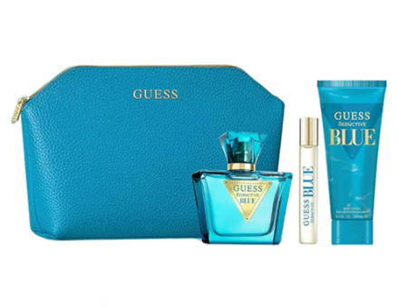 GUESS SEDUCTIVE BLUE FOR WOMEN SET 4 PC EDT