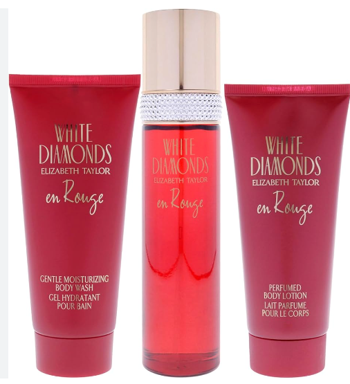 ELIZABETH TAYLOR WHITE DIAMOND EN ROUGE SET 3 PC EDT