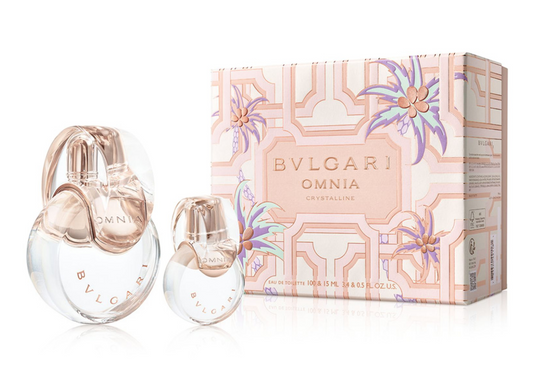 BVLGARI Omnia Crystalline 2 Pc Set  100 ML EDT+15 ML EDT