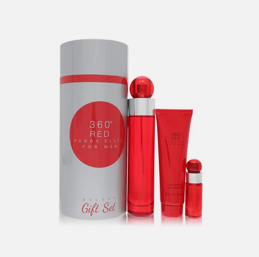 Perry Ellis 360 Red Deluxe For Men 3 Pc Set