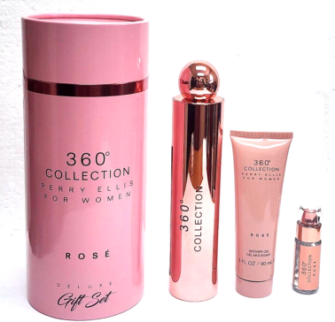 PERRY ELLIS 360 COLECCTION ROSE GIFT SET 3 PC EDP