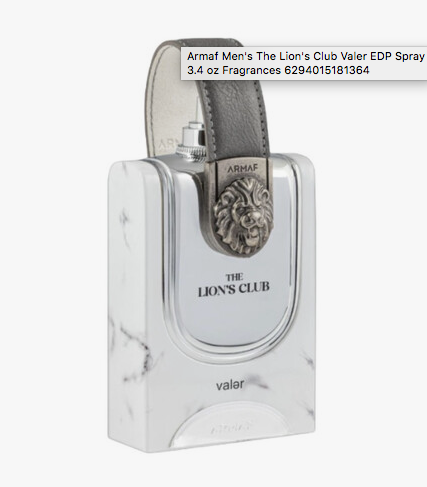 Armaf The Lion's Club Valer 3.4fl.oz