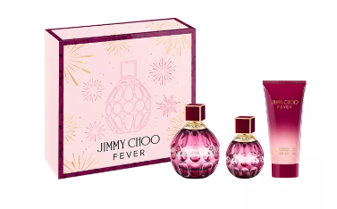 Jimmy Choo Fever 3 Pc Set 3.3 EDP w/ Pouch