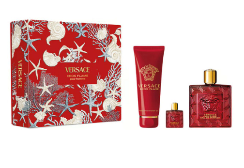 Versace Eros Flame 3 Pc Set 3.4 EDP +