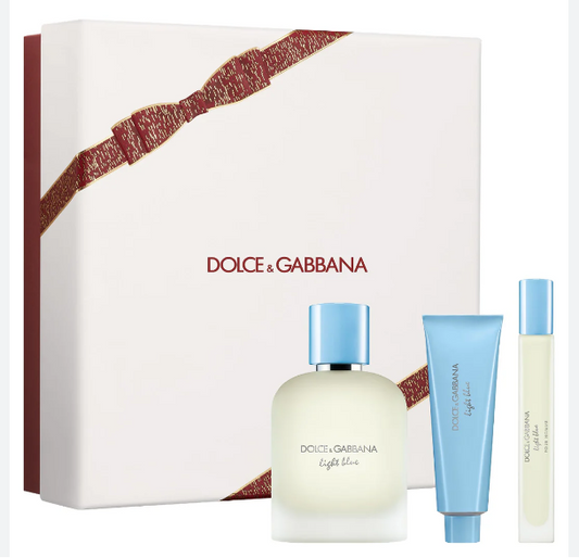 Dolce & Gabbana Light Blue Pour Homme 3 Pc Set