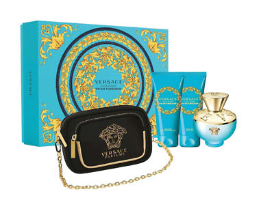 Versace Pour Femme Dylan Turquoise 3 pc Set + Clutch For Women